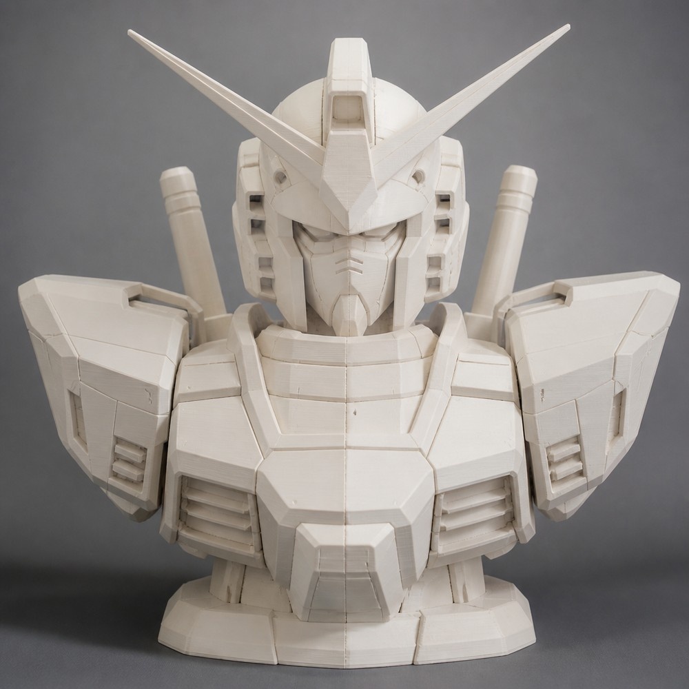 Oversized Multi-Plate Display Bust
